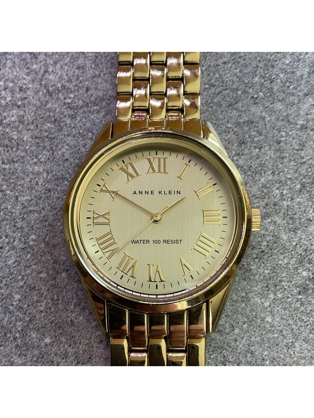 Anne Klein Quartz Women’s Watch 30m AK/1218 Gold Tone Case/Band Roman Dial A8